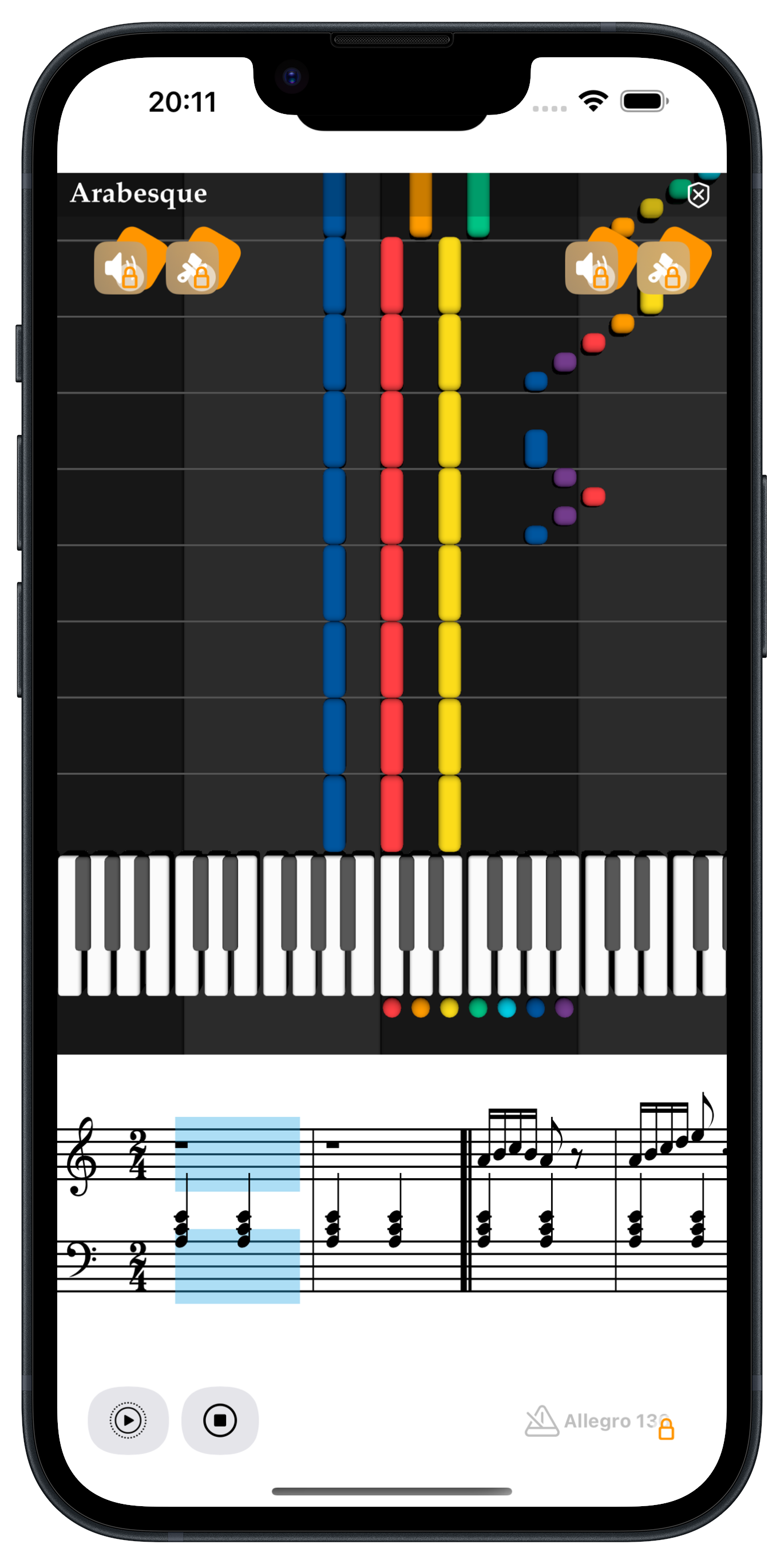 GrandScore app live view